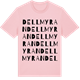 Pink Cotton t-shirt med Dellmyran ordlek t-shirt