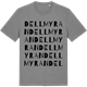 Mid Heather Gray t-shirt med Dellmyran ordlek t-shirt