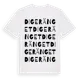 White t-shirt med Digeränget ordlek t-shirt