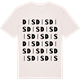 Vintage White t-shirt med Dis ordlek t-shirt