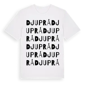 Djuprå ordlek t-shirt – ekologisk bomull t-shirt från Pinshirt