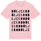 Pink Cotton t-shirt med Döljebro ordlek t-shirt