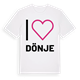 White t-shirt med Jag älskar Dönje t-shirt stort tryck