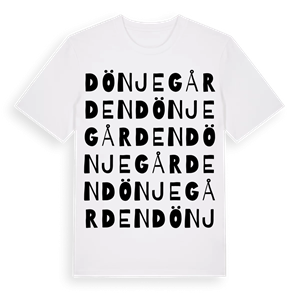 Dönjegården ordlek t-shirt – ekologisk bomull t-shirt från Pinshirt