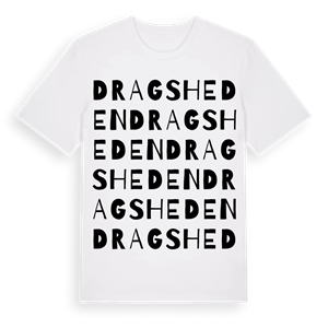Dragsheden ordlek t-shirt – ekologisk bomull t-shirt från Pinshirt