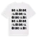 White t-shirt med Drakön ordlek t-shirt