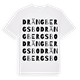 White t-shirt med Drängbergsbo ordlek t-shirt