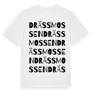 Drässmossen ordlek t-shirt – ekologisk bomull t-shirt från Pinshirt