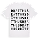 White t-shirt med Drätthus ordlek t-shirt