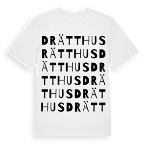 Drätthus ordlek t-shirt – ekologisk bomull t-shirt från Pinshirt