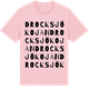 Pink Cotton t-shirt med Drocksjökojan ordlek t-shirt