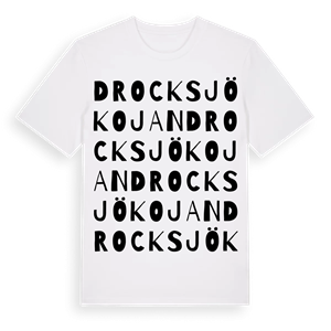 Drocksjökojan ordlek t-shirt – ekologisk bomull t-shirt från Pinshirt