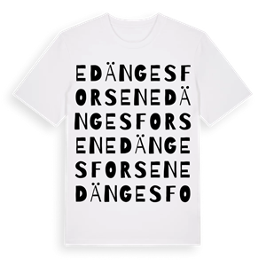 Edängesforsen ordlek t-shirt – ekologisk bomull t-shirt från Pinshirt