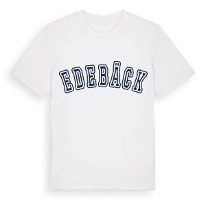 Edebäck college t-shirt – ekologisk bomull t-shirt från Pinshirt