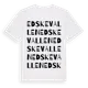 White t-shirt med Edskevallen ordlek t-shirt