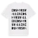 White t-shirt med Edsmyrsvallen ordlek t-shirt