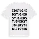 White t-shirt med Edstuga ordlek t-shirt