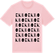 Pink Cotton t-shirt med Ekbo ordlek t-shirt