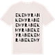Vintage White t-shirt med Ekemyran ordlek t-shirt