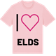 Pink Cotton t-shirt med Jag älskar Elds t-shirt stort tryck