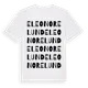 White t-shirt med Eleonorelund ordlek t-shirt