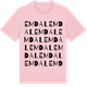 Pink Cotton t-shirt med Emdal ordlek t-shirt
