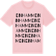 Pink Cotton t-shirt med Enhammen ordlek t-shirt