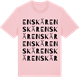 Pink Cotton t-shirt med Enskär ordlek t-shirt