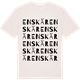 Vintage White t-shirt med Enskär ordlek t-shirt