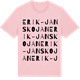 Pink Cotton t-shirt med Erik-Janskojan ordlek t-shirt