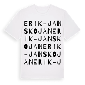 Erik-Janskojan ordlek t-shirt – ekologisk bomull t-shirt från Pinshirt
