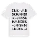 White t-shirt med Erik-Janskojan ordlek t-shirt