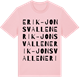 Pink Cotton t-shirt med Erik-Jonsvallen ordlek t-shirt