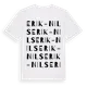 White t-shirt med Erik-Nils ordlek t-shirt
