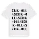 White t-shirt med Erik-Ollas ordlek t-shirt