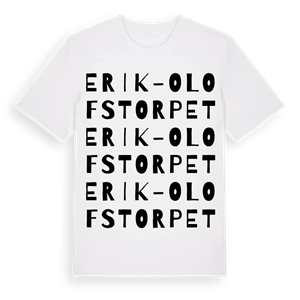 Erik-Olofstorpet ordlek t-shirt – ekologisk bomull t-shirt från Pinshirt