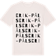 Vintage White t-shirt med Erik-Påls ordlek t-shirt