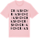 Pink Cotton t-shirt med Erikshem ordlek t-shirt