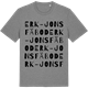 Mid Heather Gray t-shirt med Erk-Jons fäbod ordlek t-shirt