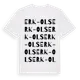 White t-shirt med Erk-Ols ordlek t-shirt