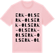 Pink Cotton t-shirt med Erk-Ols ordlek t-shirt