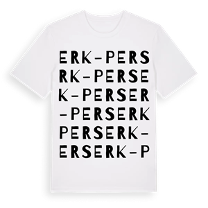 Erk-Pers ordlek t-shirt – ekologisk bomull t-shirt från Pinshirt