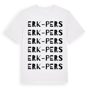 Erk-Pers ordlek t-shirt – ekologisk bomull t-shirt från Pinshirt