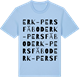 Blue Soul t-shirt med Erk-Pers fäbod ordlek t-shirt