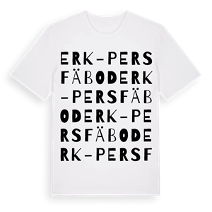 Erk-Pers fäbod ordlek t-shirt – ekologisk bomull t-shirt från Pinshirt