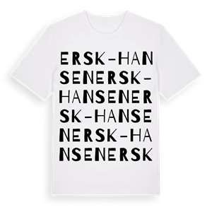 Ersk-Hansen ordlek t-shirt – ekologisk bomull t-shirt från Pinshirt