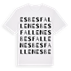 White t-shirt med Esbesfallen ordlek t-shirt