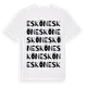White t-shirt med Eskön ordlek t-shirt
