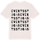 Vintage White t-shirt med Evertsstugan ordlek t-shirt