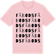 Pink Cotton t-shirt med Fäbods ordlek t-shirt